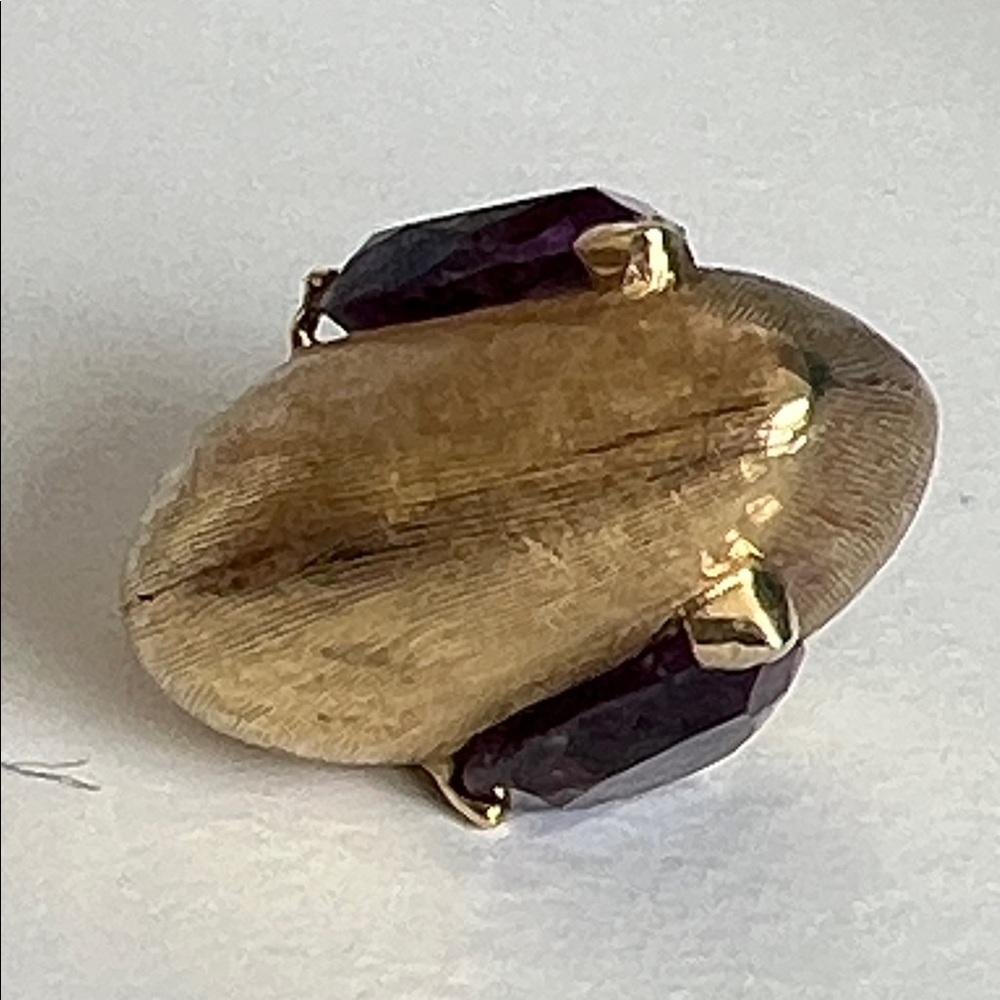 14k gold charm with amethyst Gemstone - Picture 10 of 10